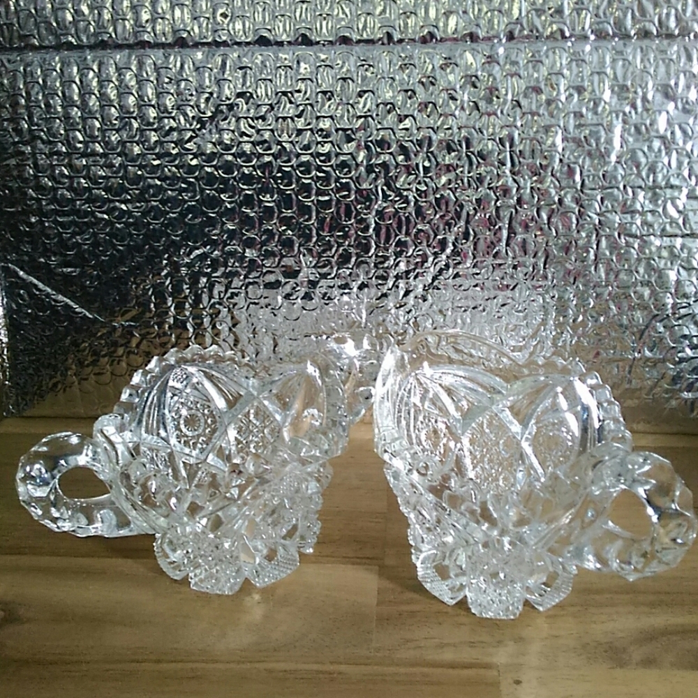 Crystal Sugar and Creamer Set